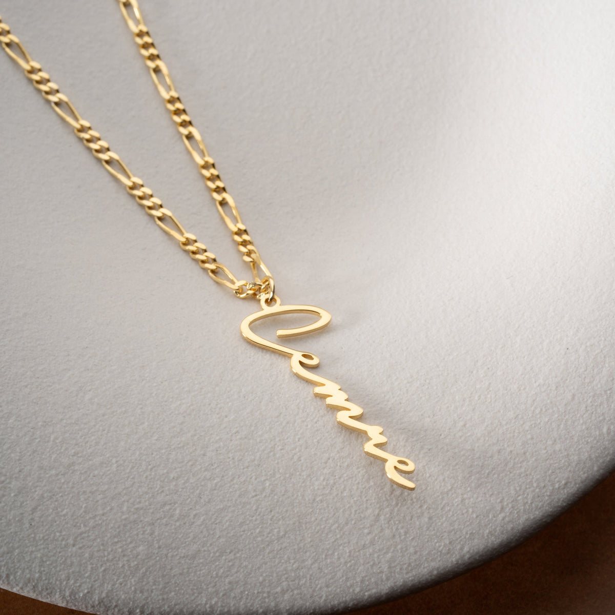 Kişiye Özel İsim Yazılı Notera Font Figaro Zincir Kolye | 925 Ayar Gümüş – Jeweliay Jewelry – 7