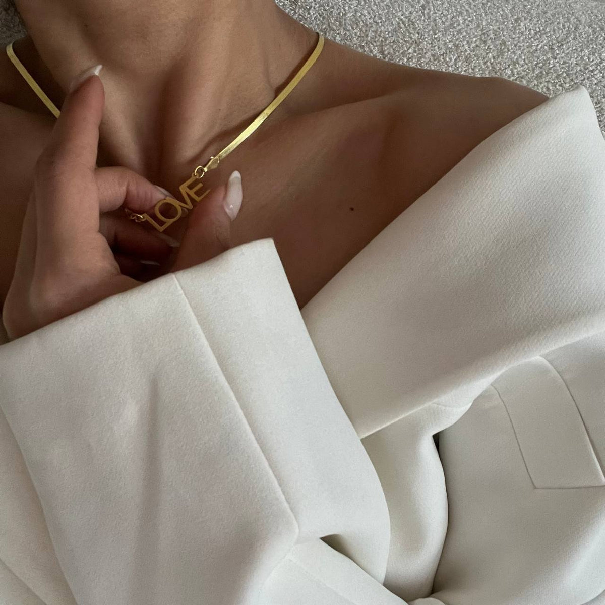 Kişiye Özel İsim Yazılı Yatay Arial Font Yılan Zincir Kolye | 925 Ayar Gümüş – Jeweliay Jewelry – 8