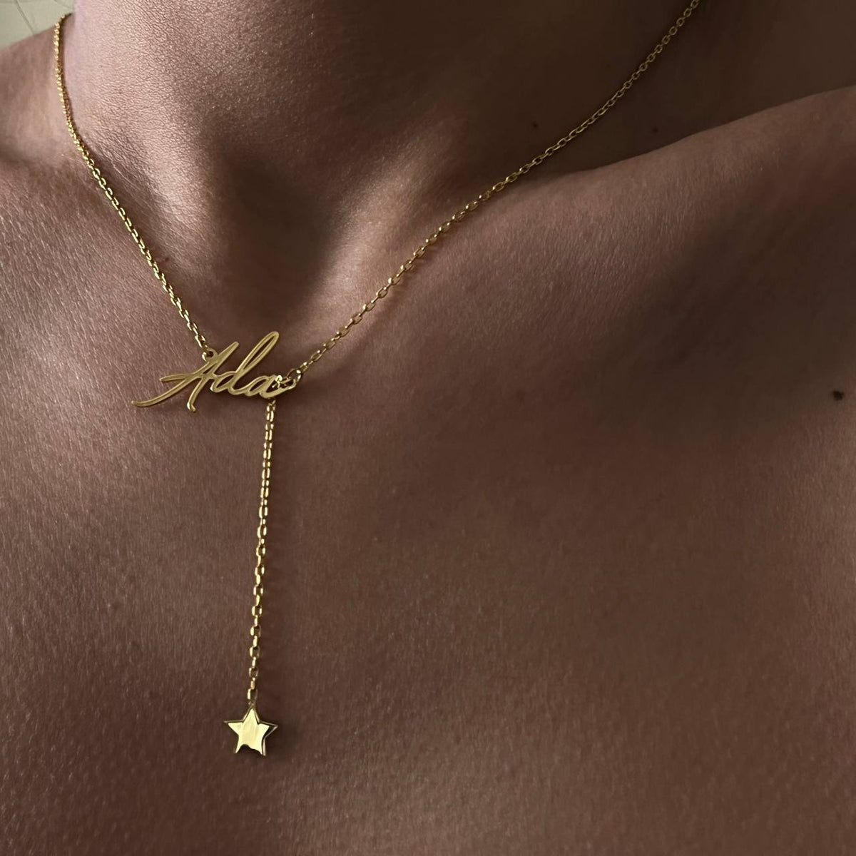 Kişiye Özel İsim Yazılı Yıldız Figürlü Kolye | 925 Ayar Gümüş – Jeweliay Jewelry – 4