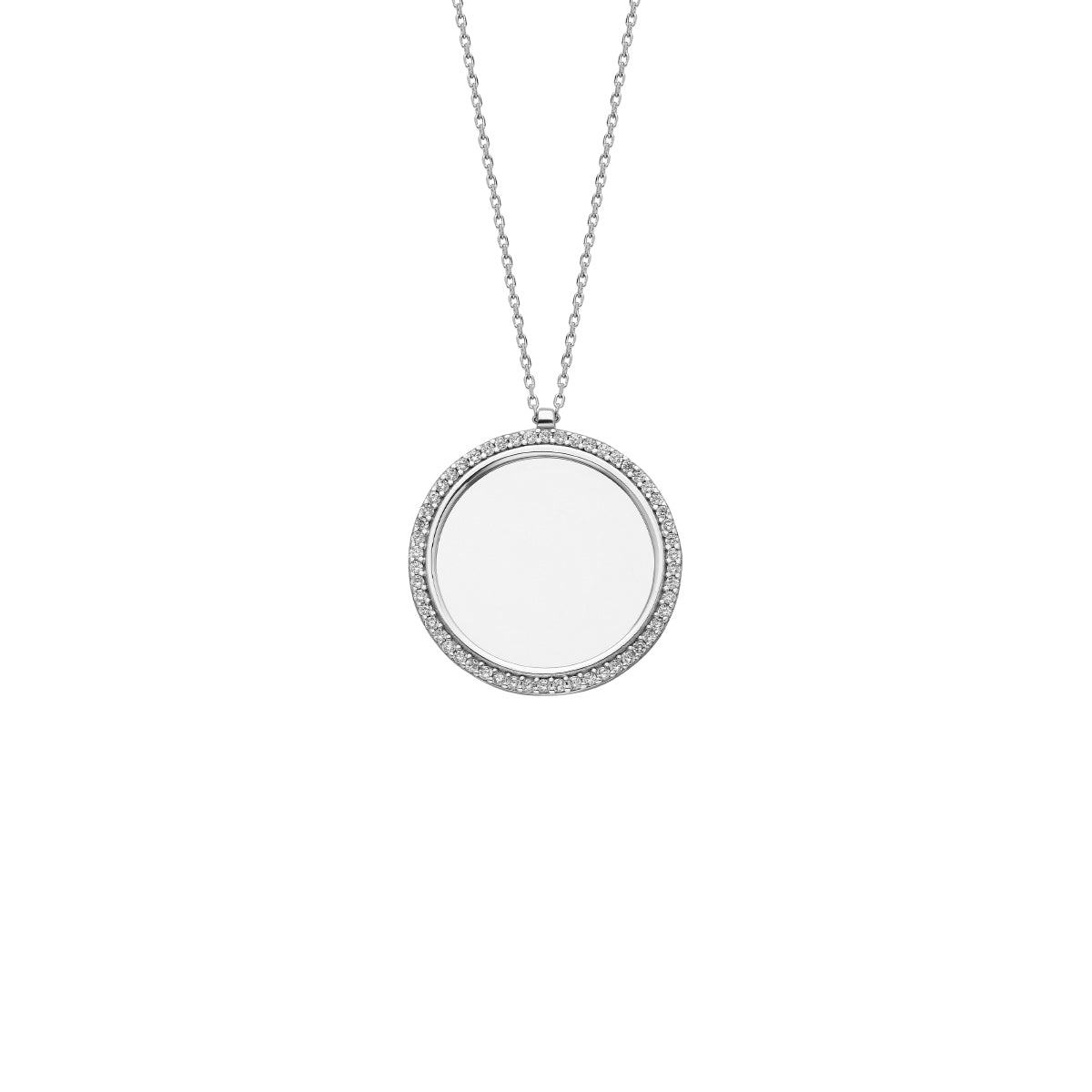 Kişiye Özel İsim Yazılı Zirkon Taşlı Plaka Kolye | 925 Ayar Gümüş – Jeweliay Jewelry – 2 – Silver beyaz fon #RENK_silver