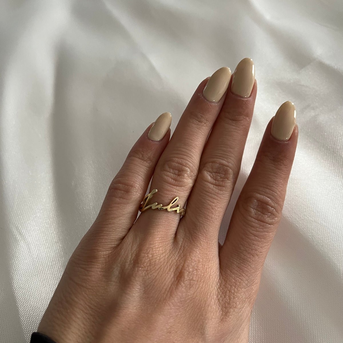 Kişiye Özel İsimli Notera Yüzük | 925 Ayar Gümüş – Jeweliay Jewelry – 4