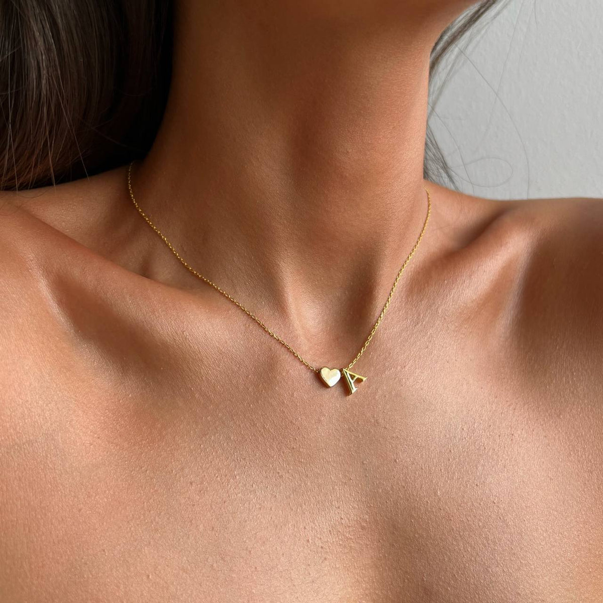 Kişiye Özel Kalp ve Harfli Kolye | 925 Ayar Gümüş – Jeweliay Jewelry – 5