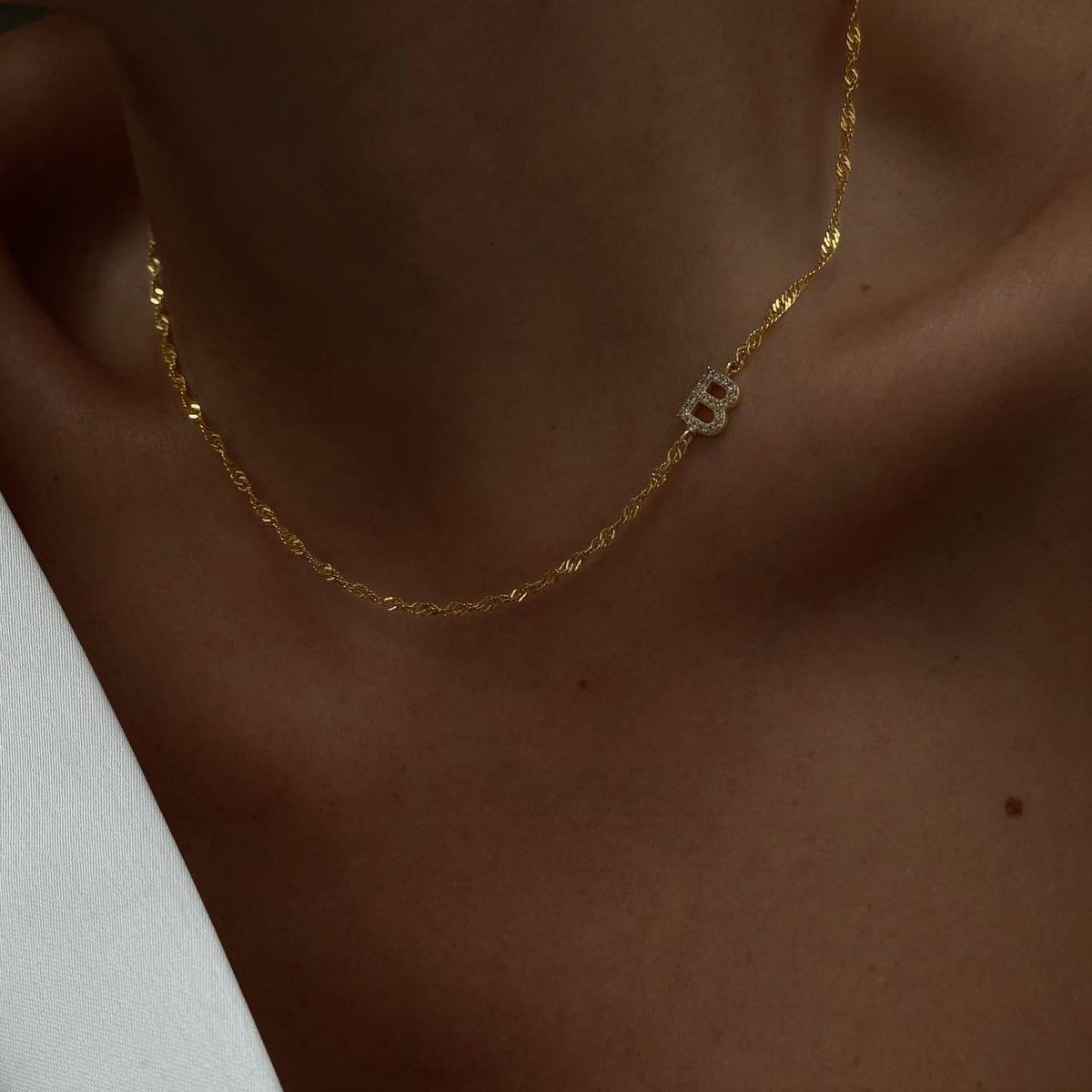 Kişiye Özel Köprücük Harf Singapur Zincir Kolye | 925 Ayar Gümüş – Jeweliay Jewelry – 11