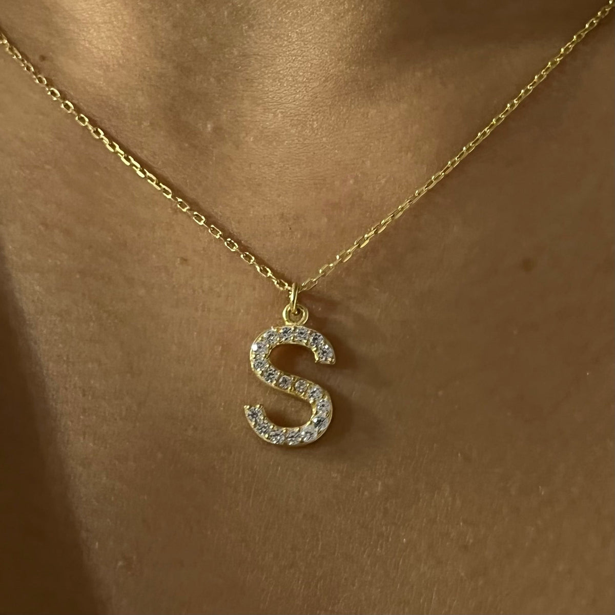 Kişiye Özel Mini Harf Zirkon Taşlı Kolye | 925 Ayar Gümüş – Jeweliay Jewelry – 5