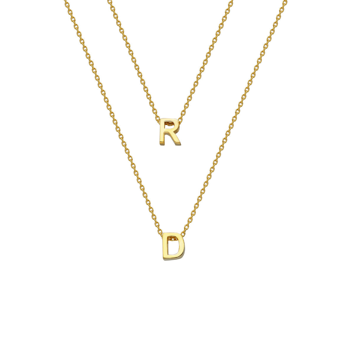 Kişiye Özel Minimal Çift Harf Kombin Kolye | 925 Ayar Gümüş – Jeweliay Jewelry – 1 – Gold beyaz fon #RENK_gold