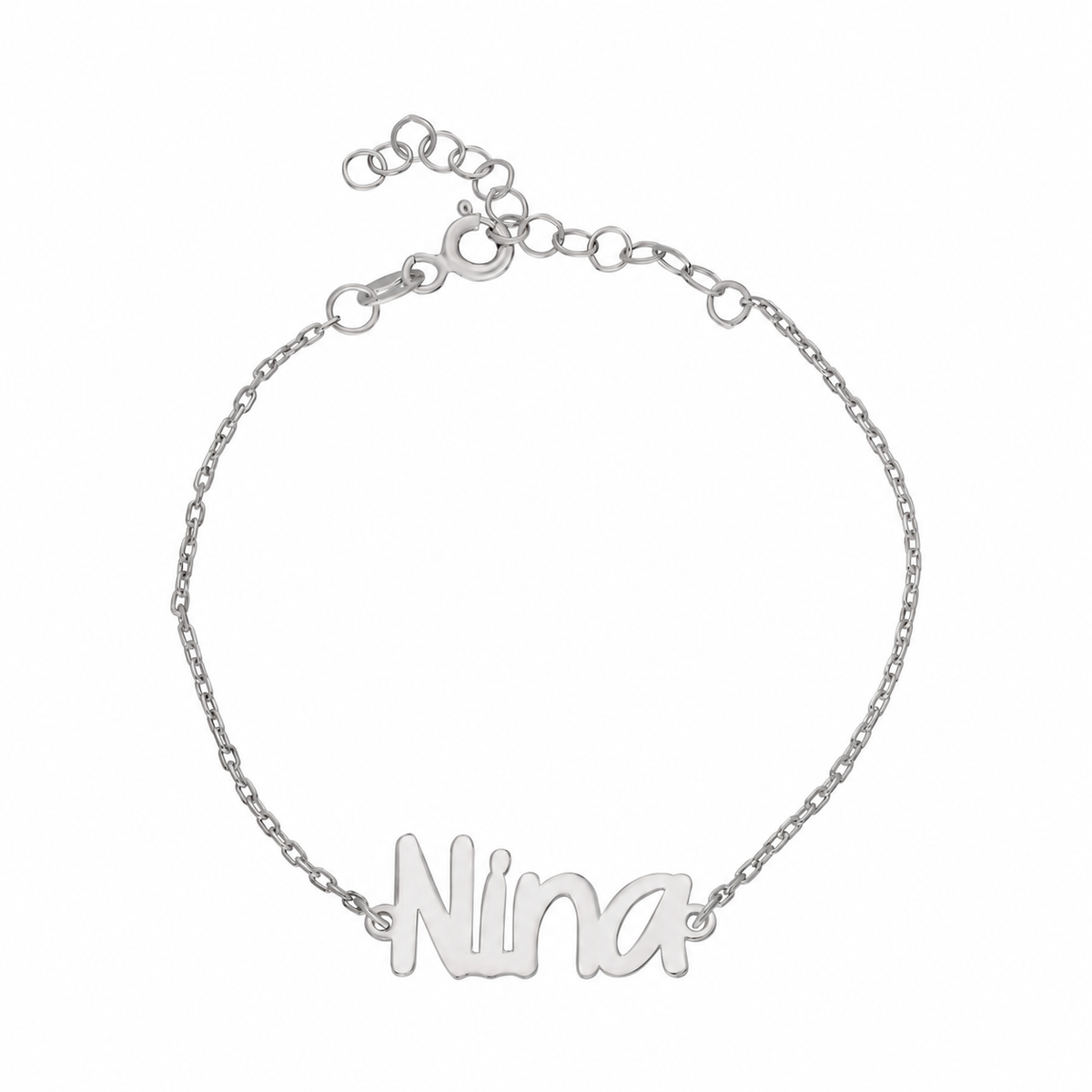 Kişiye Özel Plakasız İsim Yazılı Çocuk Bilekliği | 925 Ayar Gümüş – Jeweliay Jewelry – 3 – Silver beyaz fon #RENK_silver