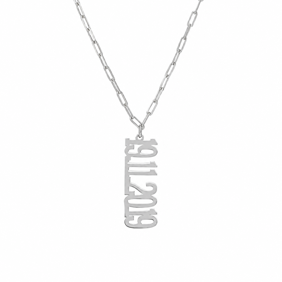 Kişiye Özel Tarih Sallantılı Ataç Zincir Kolye | 925 Ayar Gümüş – Jeweliay Jewelry – 2 – Silver beyaz fon #RENK_silver