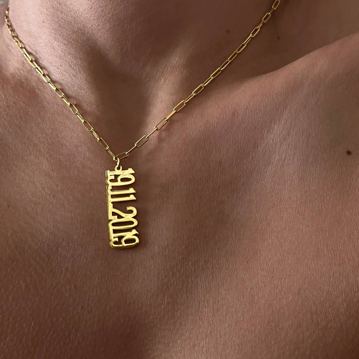 Kişiye Özel Tarih Sallantılı Ataç Zincir Kolye | 925 Ayar Gümüş – Jeweliay Jewelry – 4