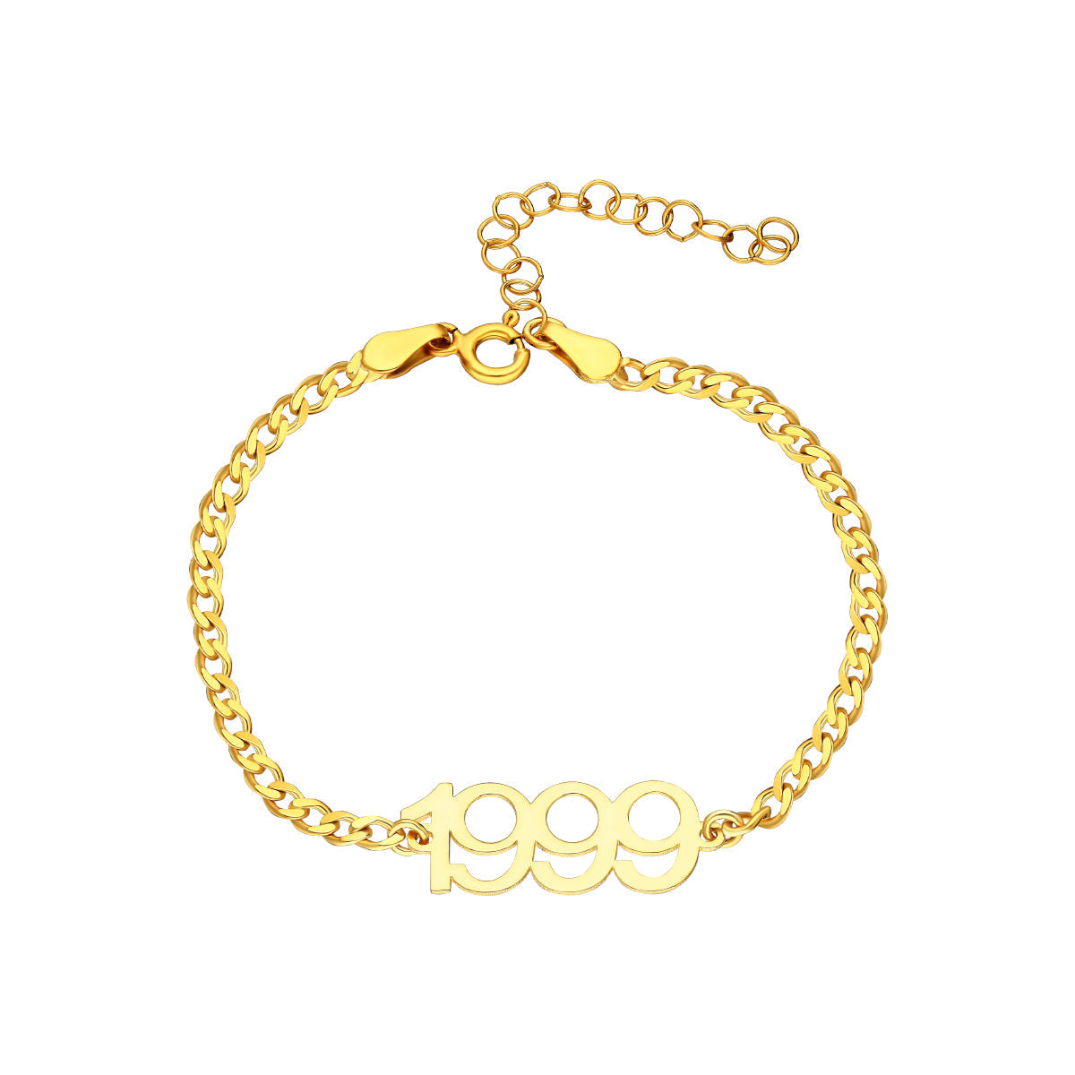 Kişiye Özel Tarih Yazılı Gurmet Zincir Bileklik | 925 Ayar Gümüş – Jeweliay Jewelry – 1 – Gold beyaz fon #RENK_gold