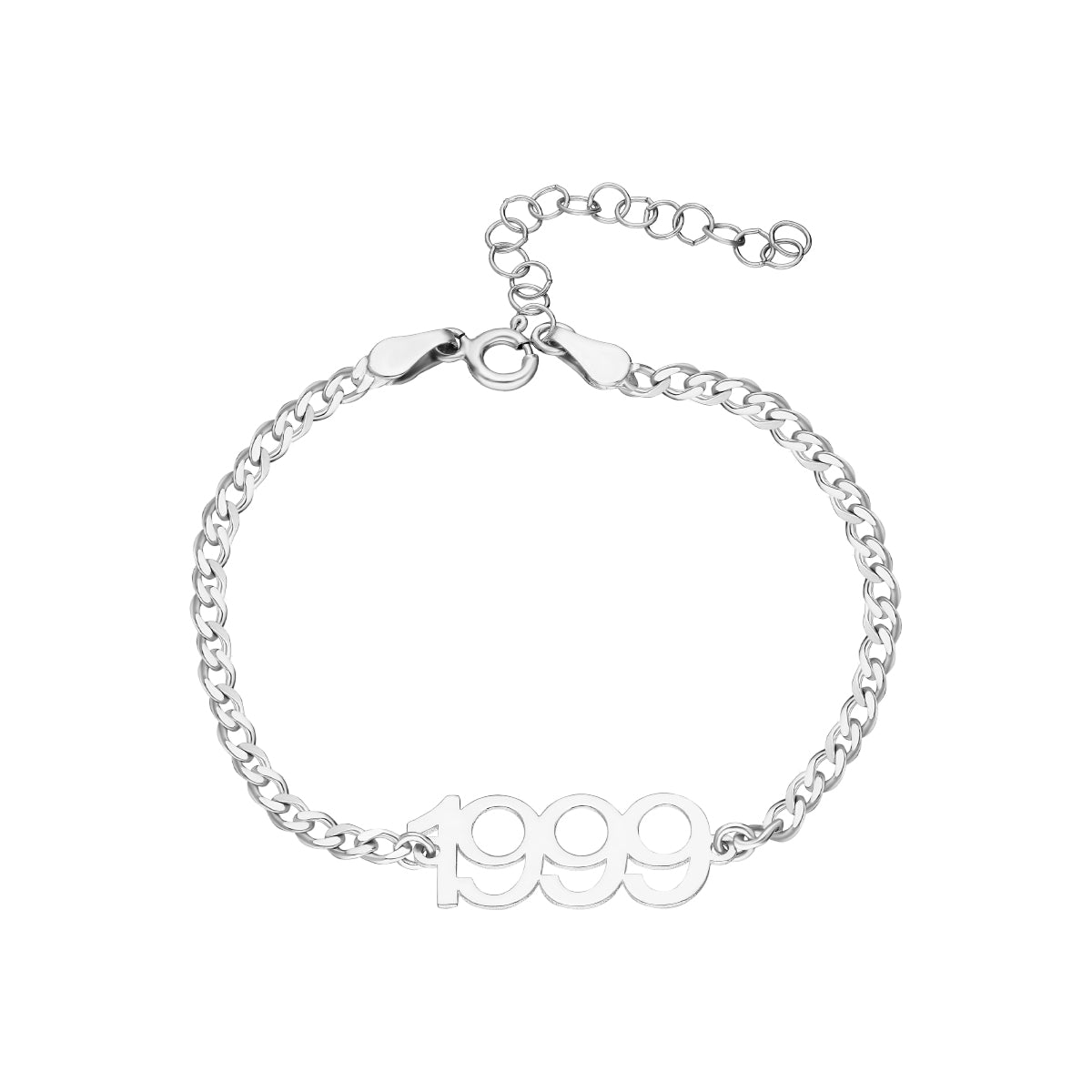 Kişiye Özel Tarih Yazılı Gurmet Zincir Bileklik | 925 Ayar Gümüş – Jeweliay Jewelry – 2 – Silver beyaz fon #RENK_silver