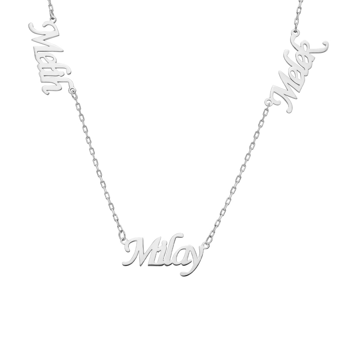Kişiye Özel Üç İsim Yazılı Aile Kolye | 925 Ayar Gümüş – Jeweliay Jewelry – 2 – Silver beyaz fon #RENK_silver