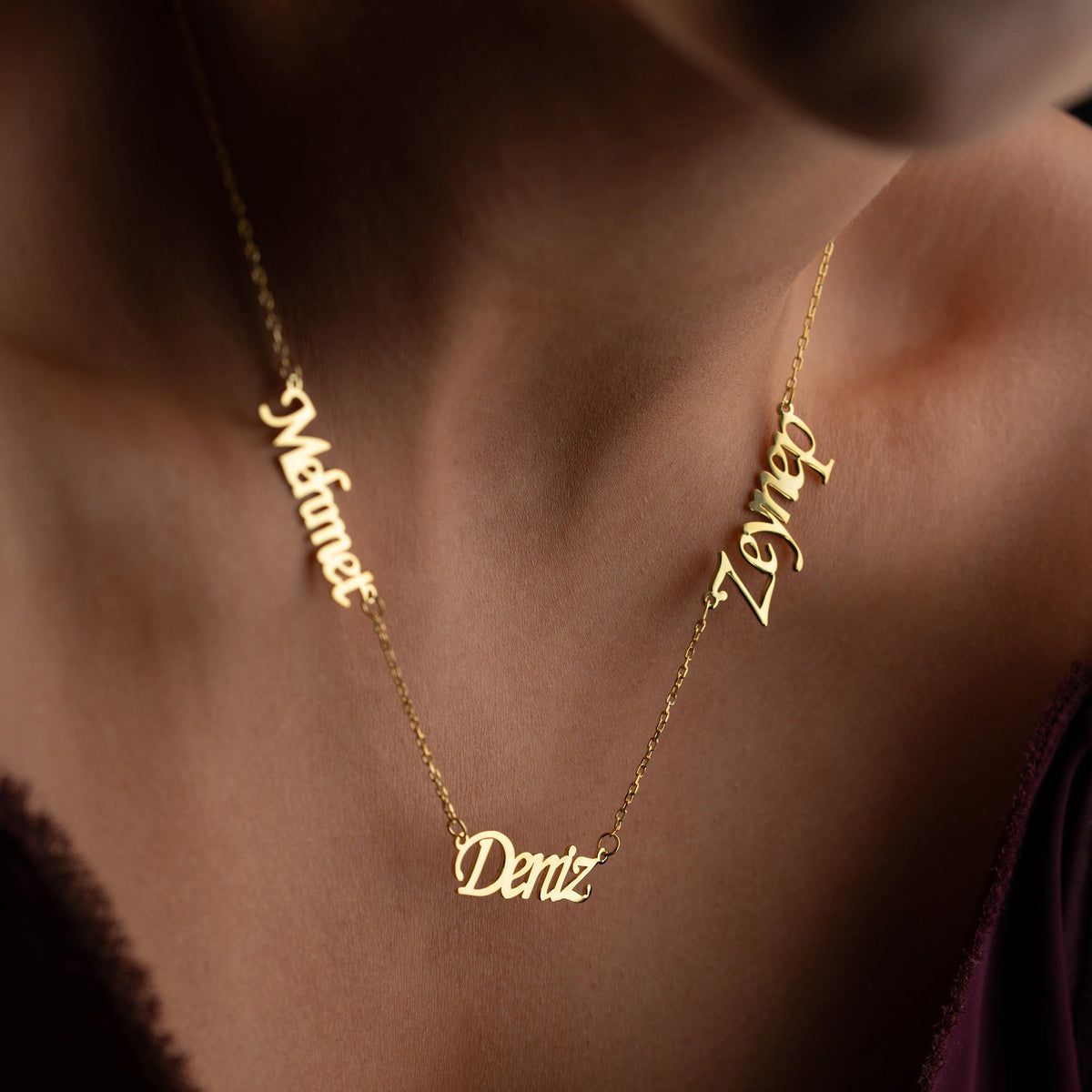 Kişiye Özel Üç İsim Yazılı Aile Kolye | 925 Ayar Gümüş – Jeweliay Jewelry – 6