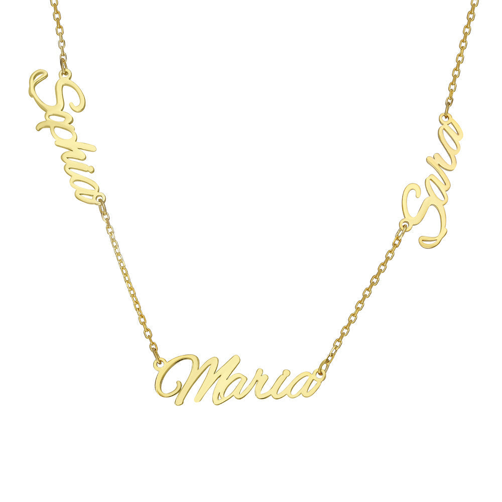 Kişiye Özel Üç İsimli Aile Kolye | 925 Ayar Gümüş – Jeweliay Jewelry – 1 – Gold beyaz fon #RENK_gold