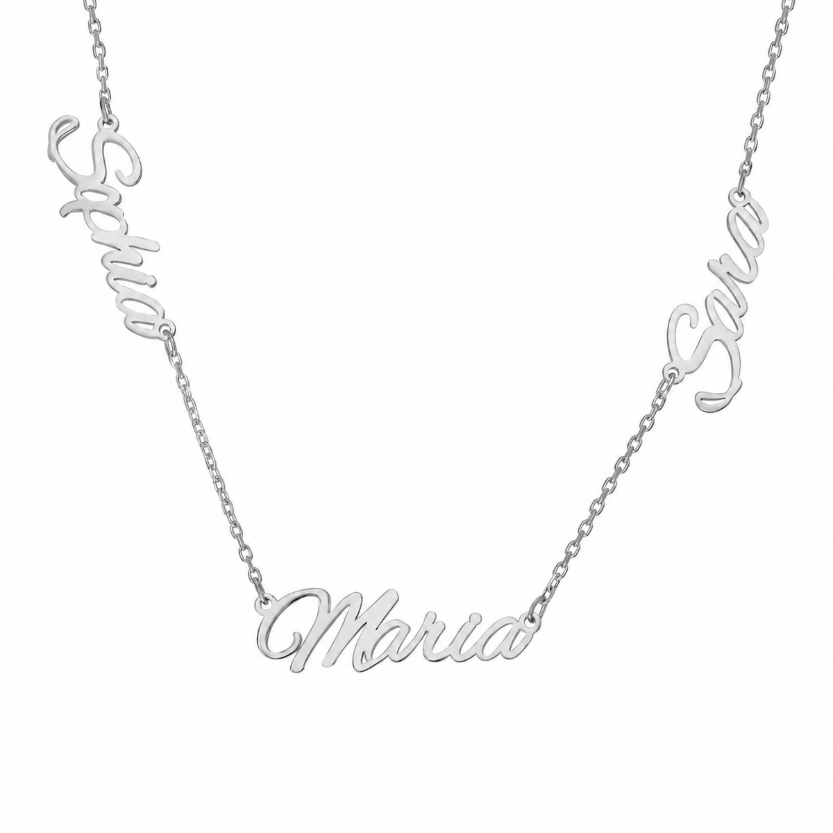Kişiye Özel Üç İsimli Aile Kolye | 925 Ayar Gümüş – Jeweliay Jewelry – 2 – Silver beyaz fon #RENK_silver