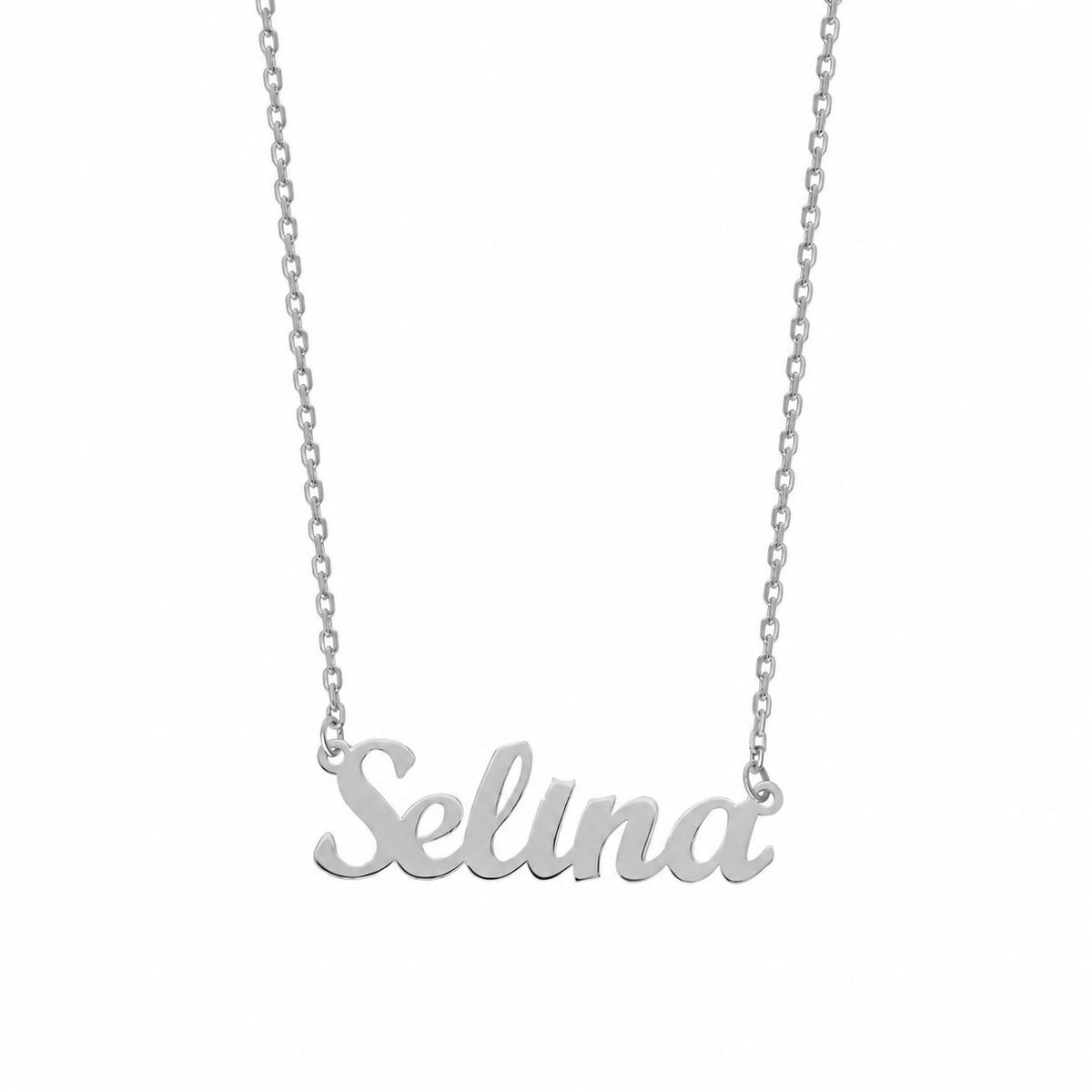 Kişiye Özel Yuvarlak El Yazısı İsim Kolye | 925 Ayar Gümüş – Jeweliay Jewelry – 2 – Silver beyaz fon #RENK_silver