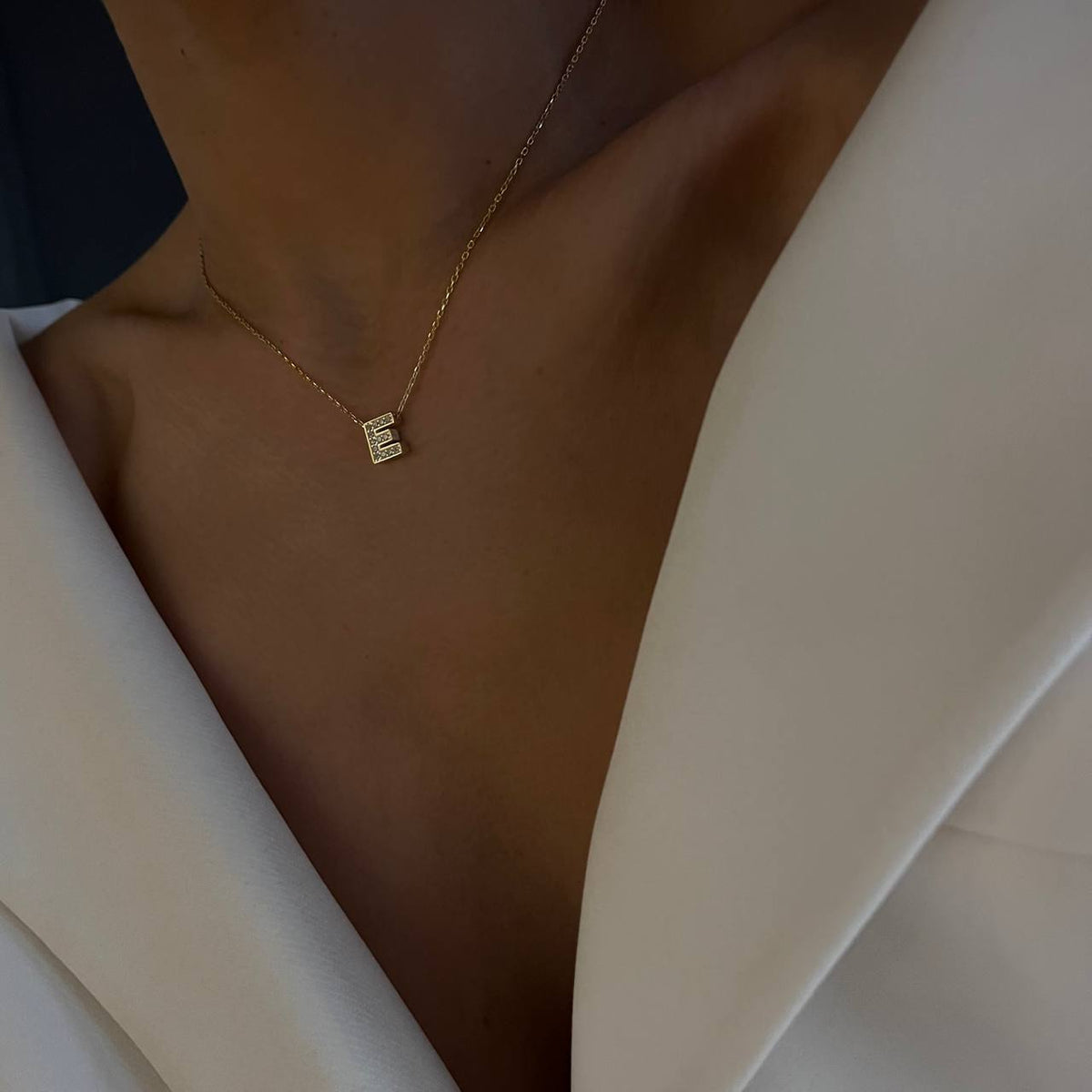 Kişiye Özel Zirkon Taşlı Minimal Harf Kolye | 925 Ayar Gümüş – Jeweliay Jewelry – 10