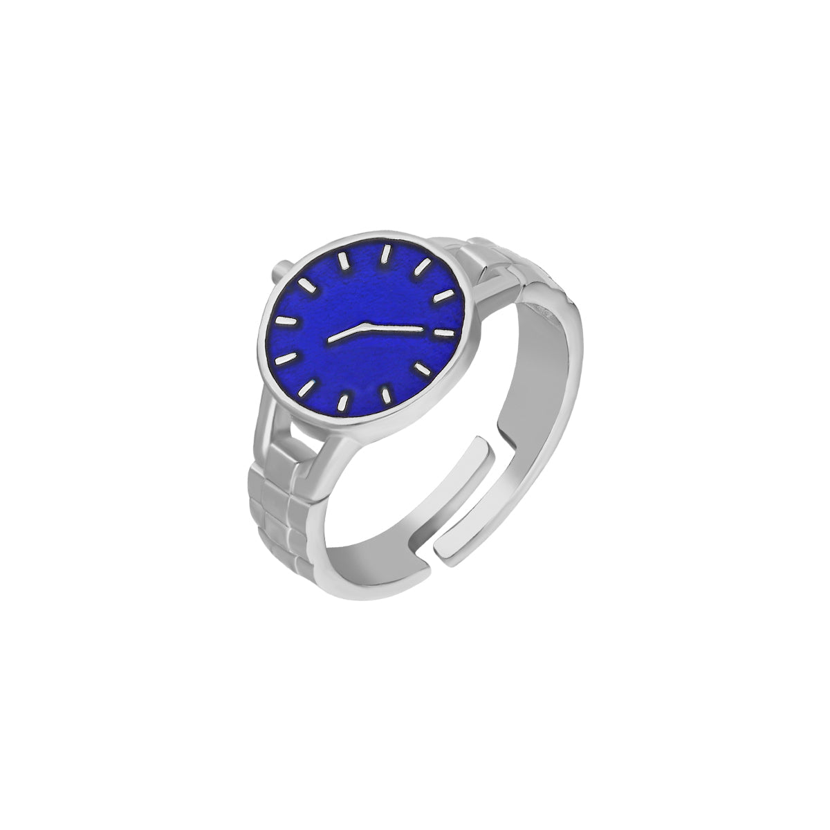 Lacivert Mineli Saat Yüzük | 925 Ayar Gümüş – Jeweliay Jewelry – 2 – Silver beyaz fon #RENK_silver