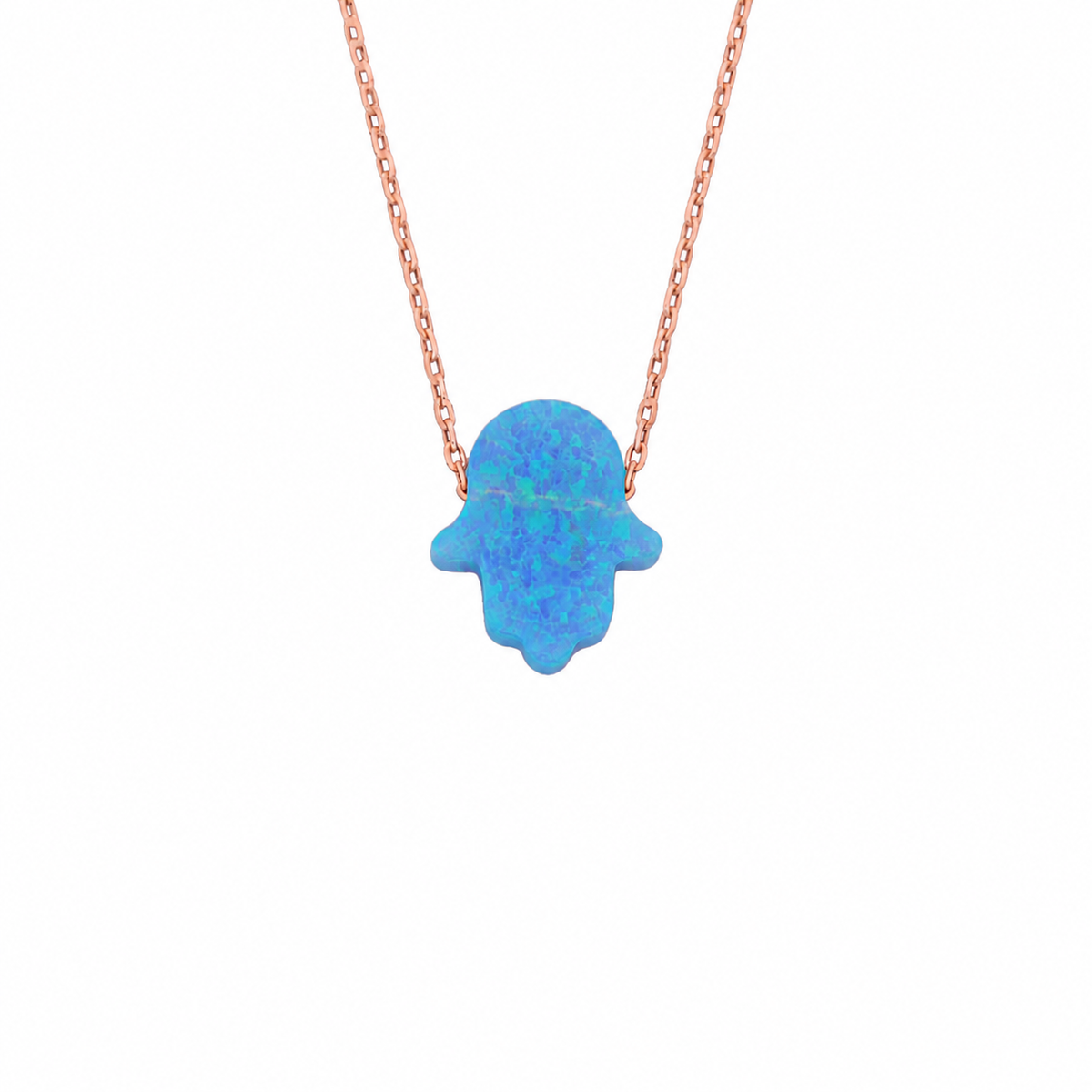 Mavi Opal Fatma Ana Eli Kolye | 925 Ayar Gümüş – Jeweliay Jewelry – 3 – Rose beyaz fon #RENK_rose