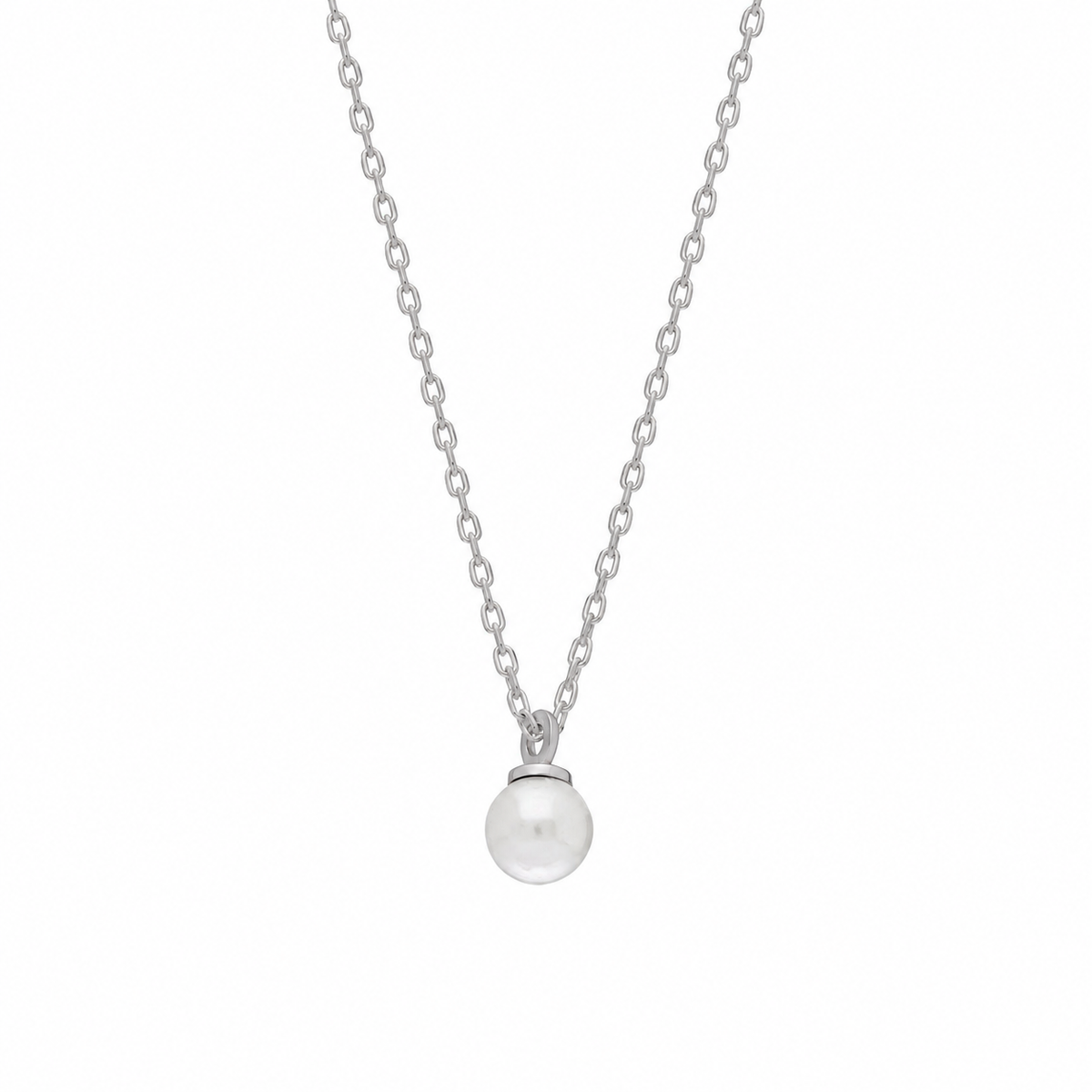 Mini İnci Sallantılı Kolye | 925 Ayar Gümüş – Jeweliay Jewelry – 2 – Silver beyaz fon #RENK_silver
