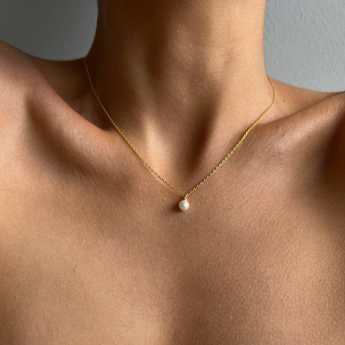 Mini İnci Sallantılı Kolye | 925 Ayar Gümüş – Jeweliay Jewelry – 4