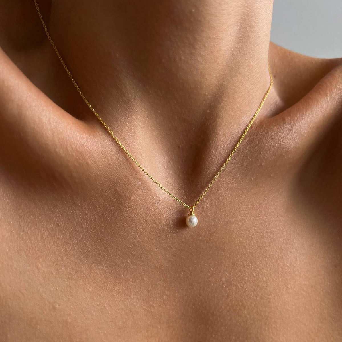 Mini İnci Sallantılı Kolye | 925 Ayar Gümüş – Jeweliay Jewelry – 6