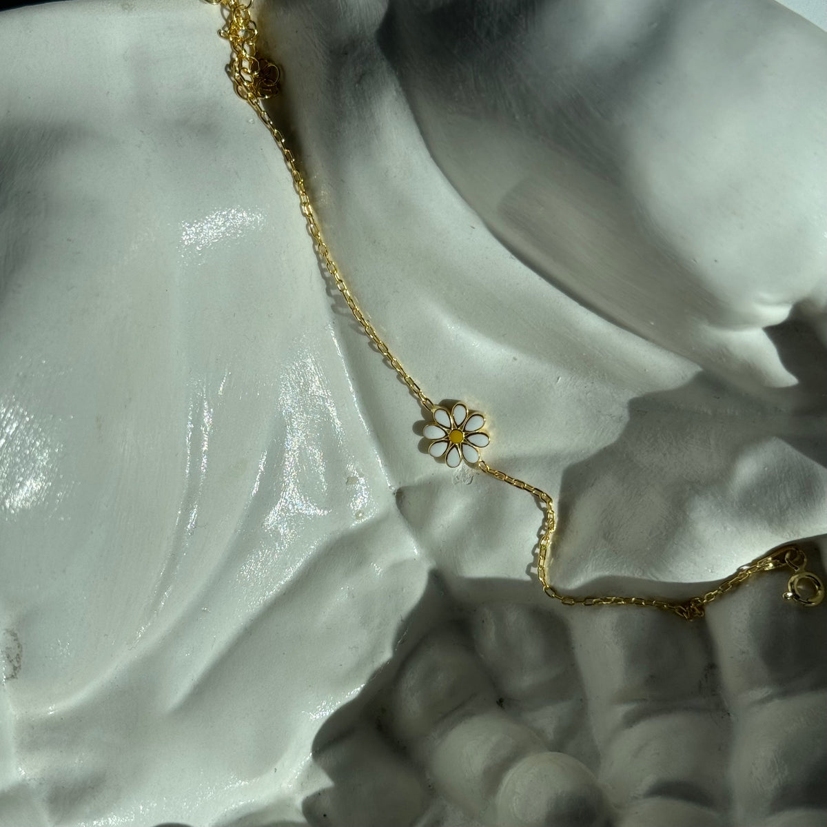 Mini Mineli Papatya Bileklik | 925 Ayar Gümüş – Jeweliay Jewelry – 5