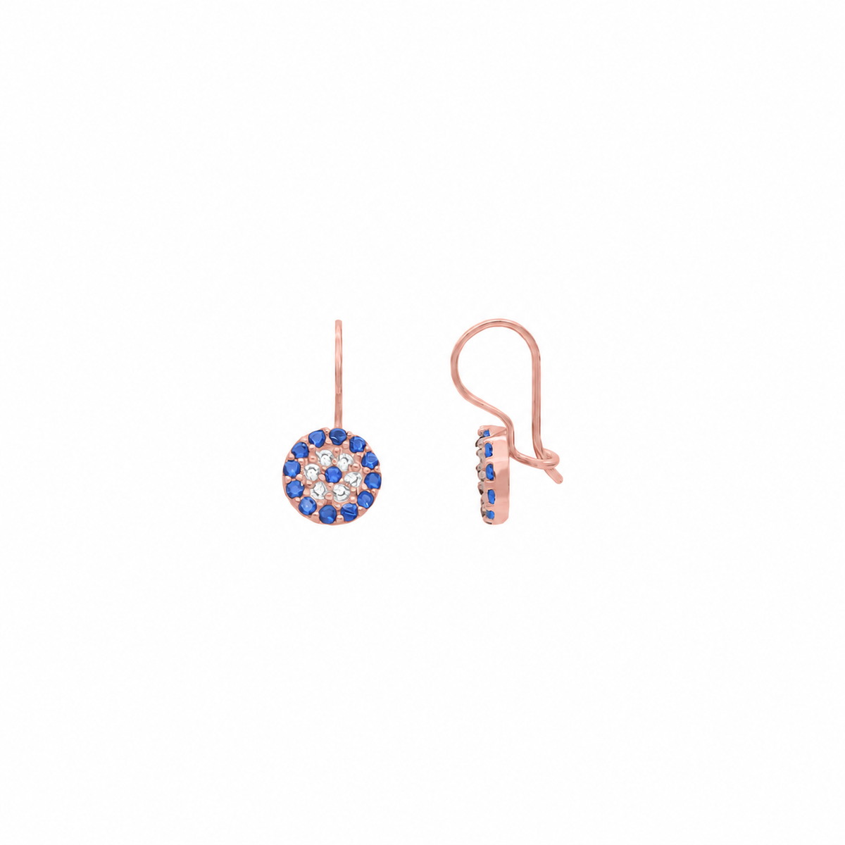 Mini Nazar Çocuk Küpesi | 925 Ayar Gümüş – Jeweliay Jewelry – 5 – Rose beyaz fon #RENK_rose