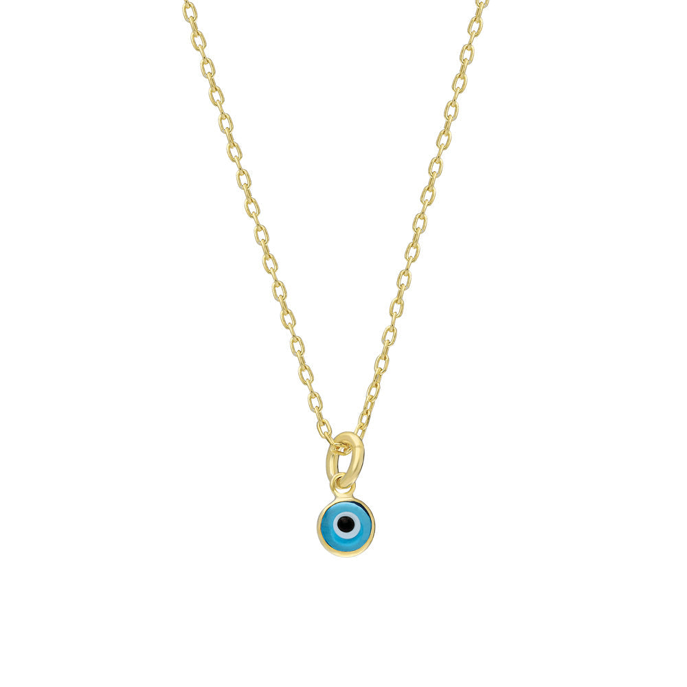 Minimal Göz Nazar Kolye | 925 Ayar Gümüş – Jeweliay Jewelry – 1 – Gold beyaz fon #RENK_gold
