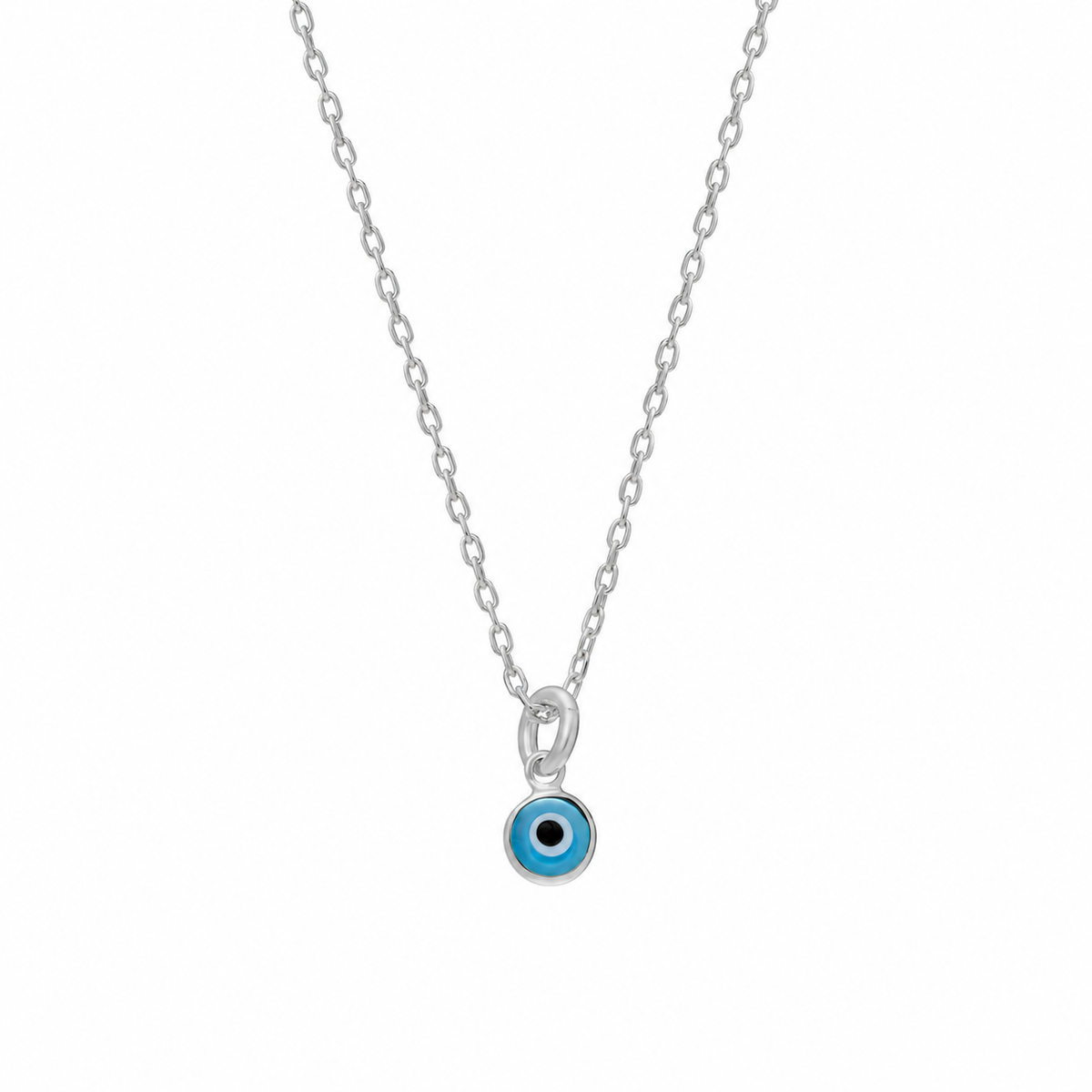 Minimal Göz Nazar Kolye | 925 Ayar Gümüş – Jeweliay Jewelry – 2 – Silver beyaz fon #RENK_silver