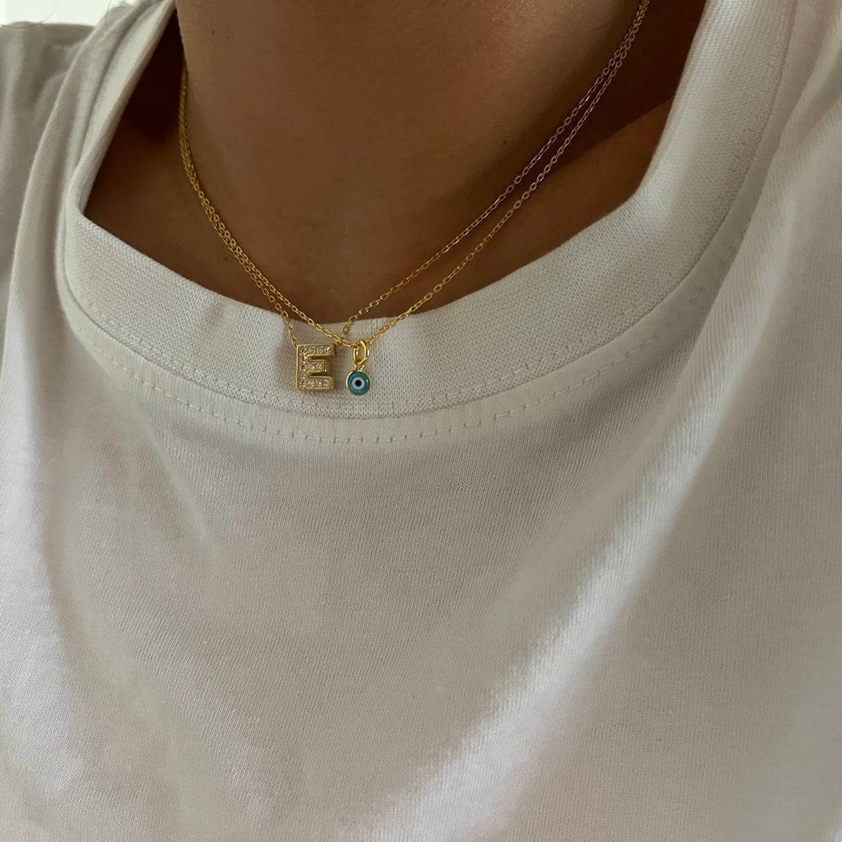 Minimal Göz Nazar Kolye | 925 Ayar Gümüş – Jeweliay Jewelry – 5