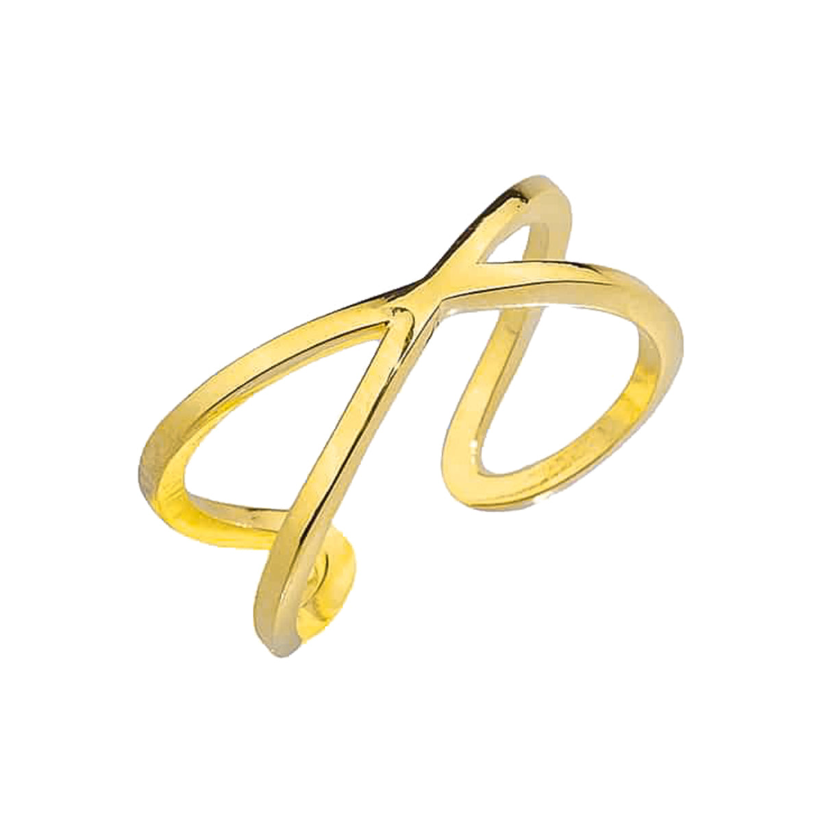 Minimal Sade Cross Yüzük | 925 Ayar Gümüş – Jeweliay Jewelry – 1 – Gold beyaz fon #RENK_gold