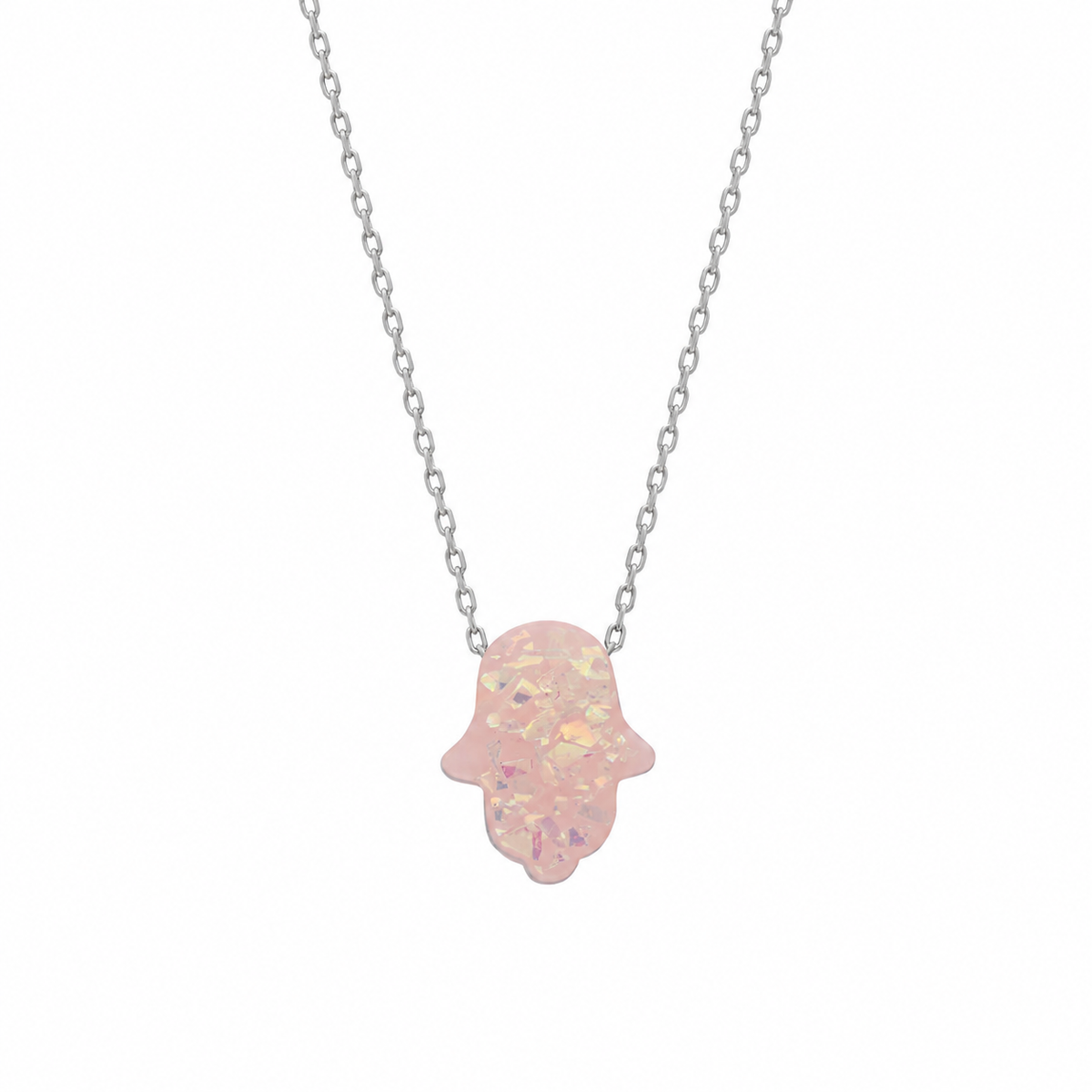 Pembe Fatma Ana Eli Kolye | 925 Ayar Gümüş – Jeweliay Jewelry – 2 – Silver beyaz fon #RENK_silver