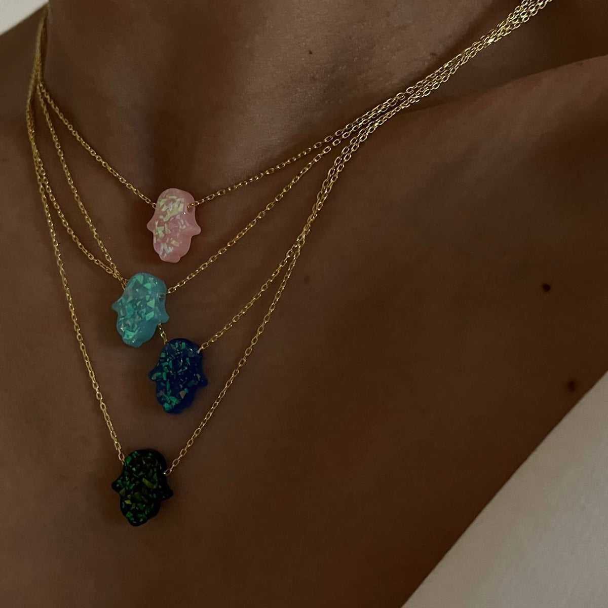 Pembe Fatma Ana Eli Kolye | 925 Ayar Gümüş – Jeweliay Jewelry – 6