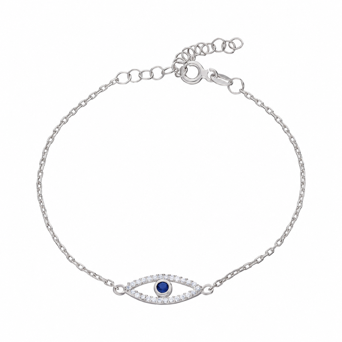 Safir Taşlı Göz Bileklik | 925 Ayar Gümüş – Jeweliay Jewelry – 2 – Silver beyaz fon #RENK_silver