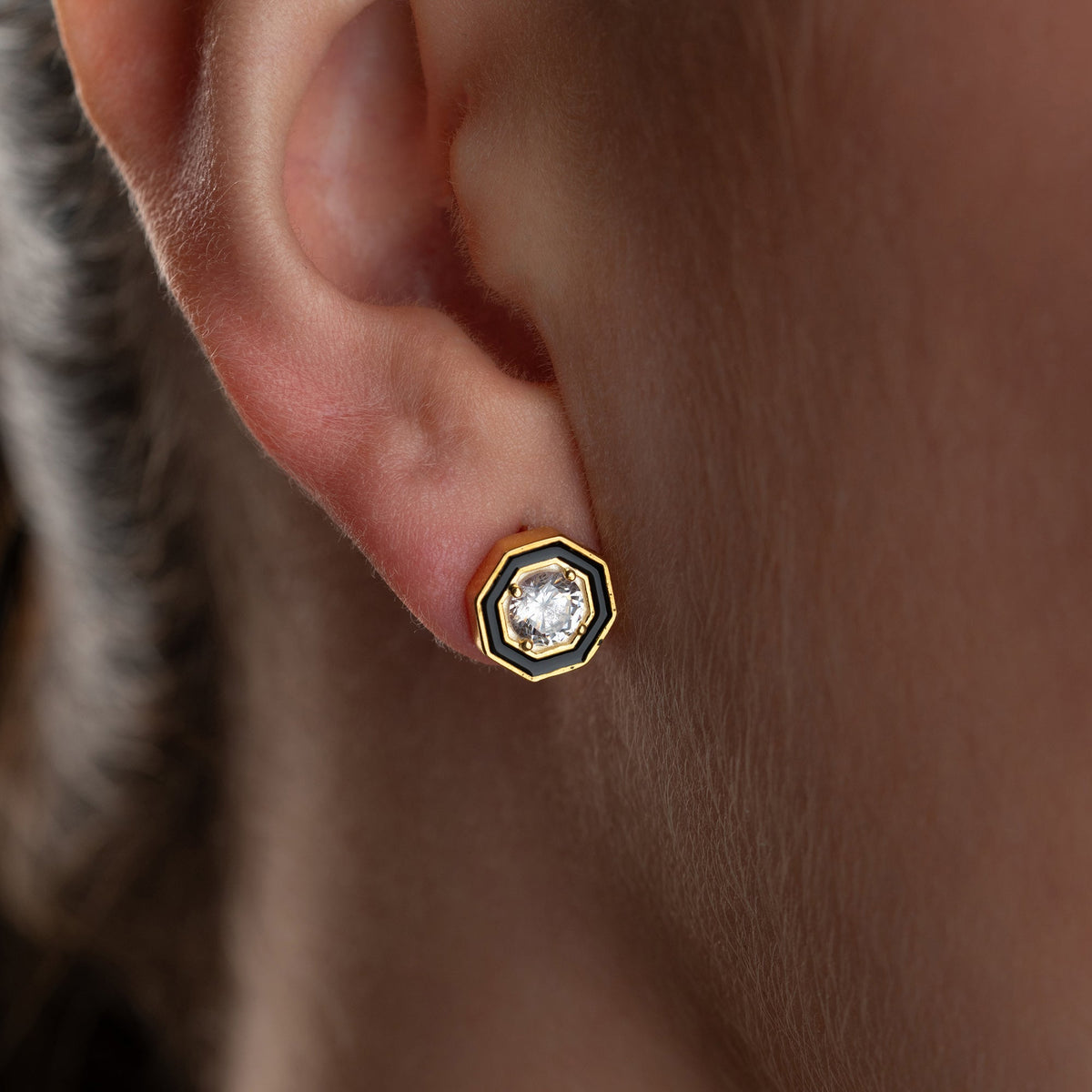 Siyah Mineli Taşlı Küpe | 925 Ayar Gümüş – Jeweliay Jewelry – 8