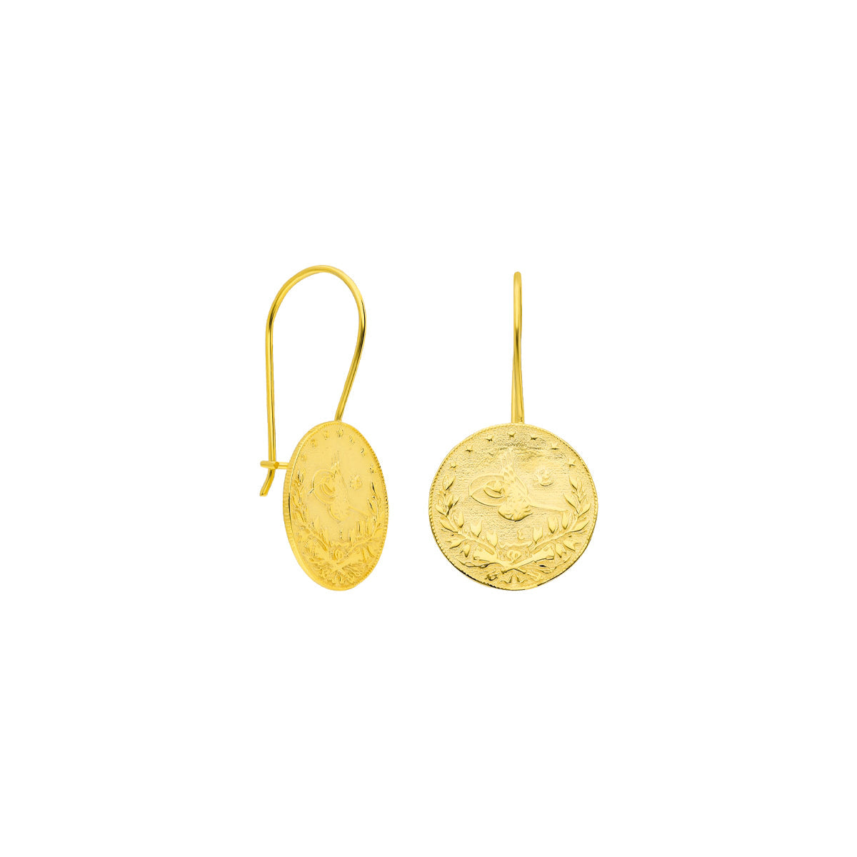 Tel Mengeçli Tuğralı Reşat Küpe | 925 Ayar Gümüş – Jeweliay Jewelry – 1 – Gold beyaz fon #RENK_gold