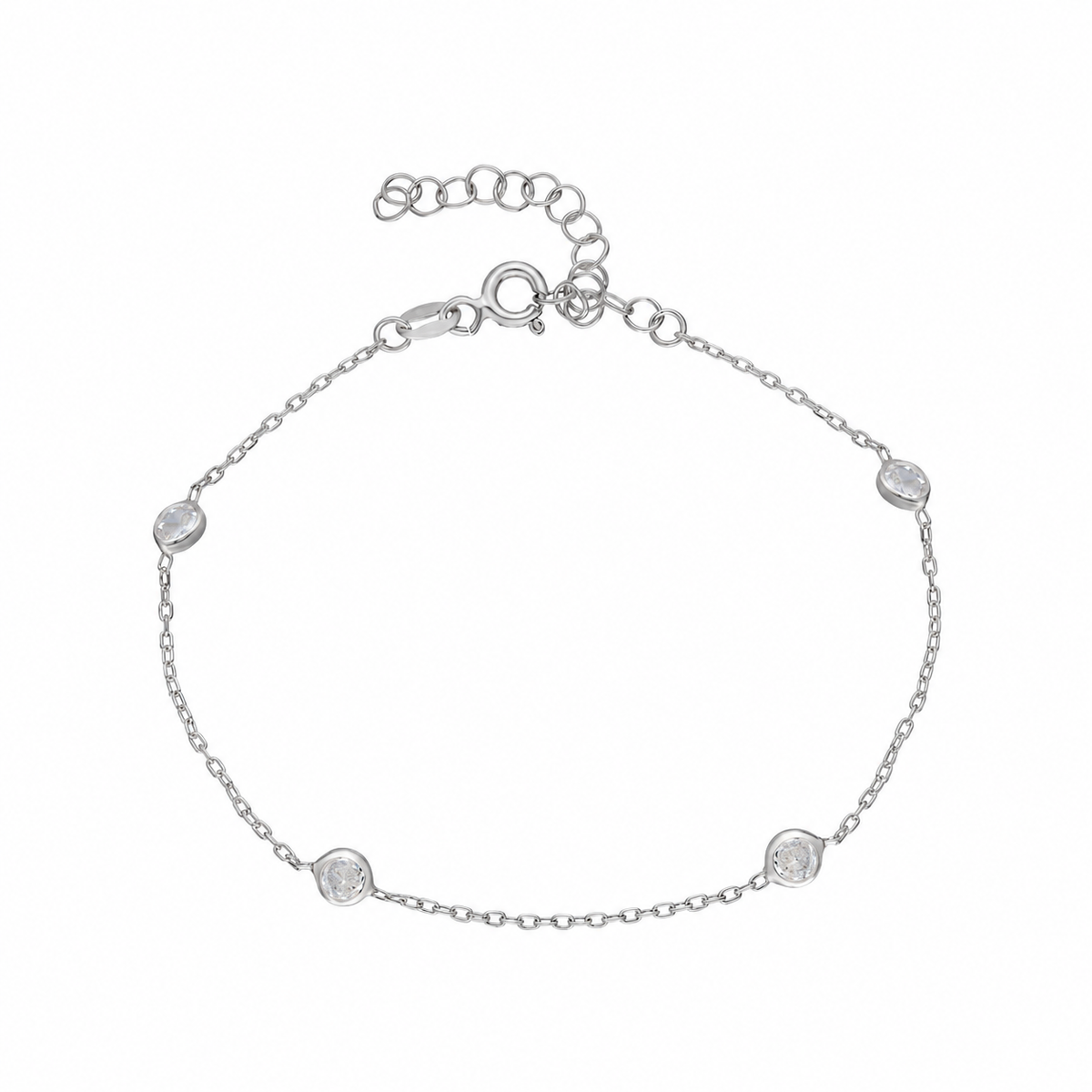 Kapama Taşlı Bileklik | 925 Ayar Gümüş – Jeweliay Jewelry – 3 – Silver beyaz fon #RENK_silver