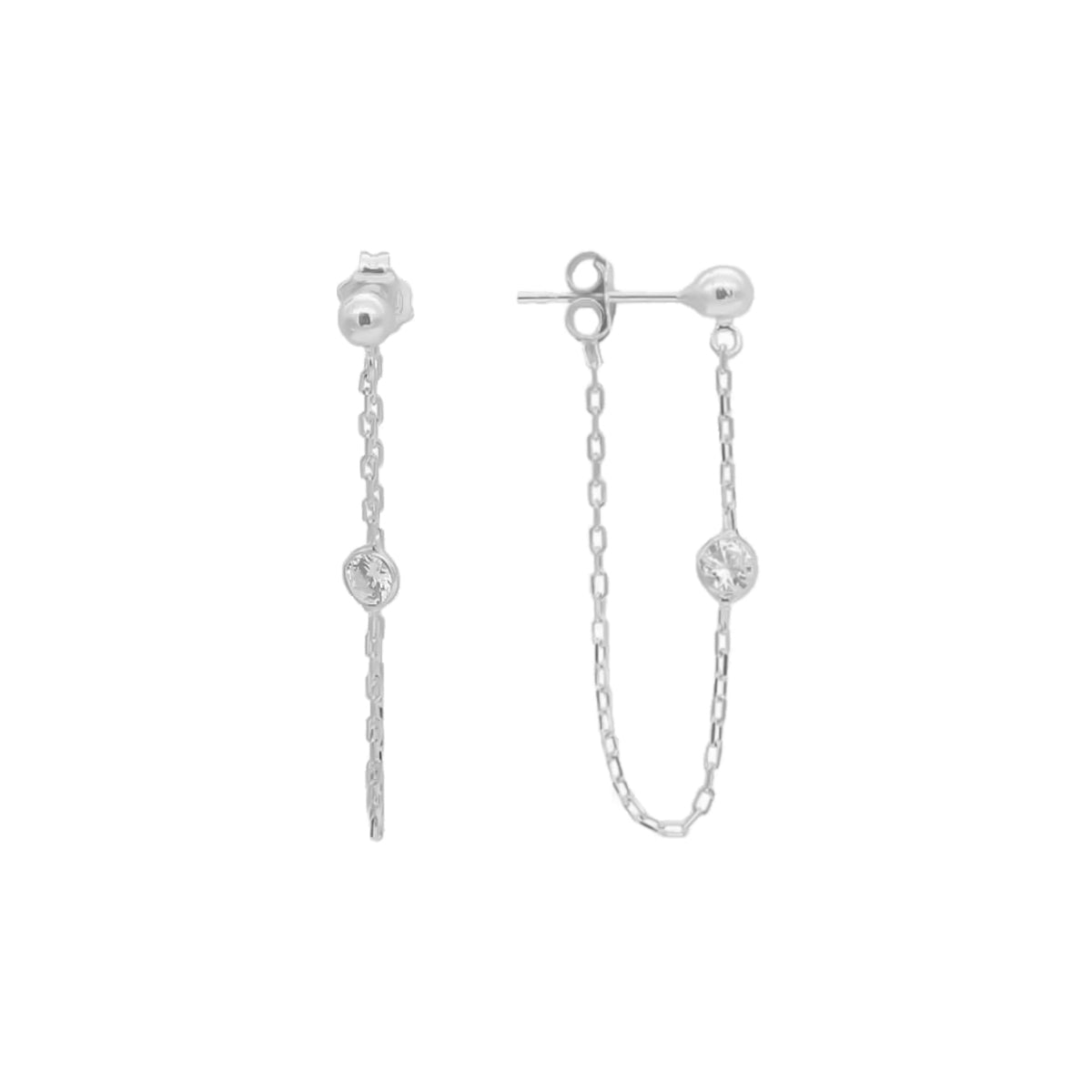 Kapama Taşlı Çivili Top Küpe | 925 Ayar Gümüş – Jeweliay Jewelry – 2 – Silver beyaz fon #RENK_silver