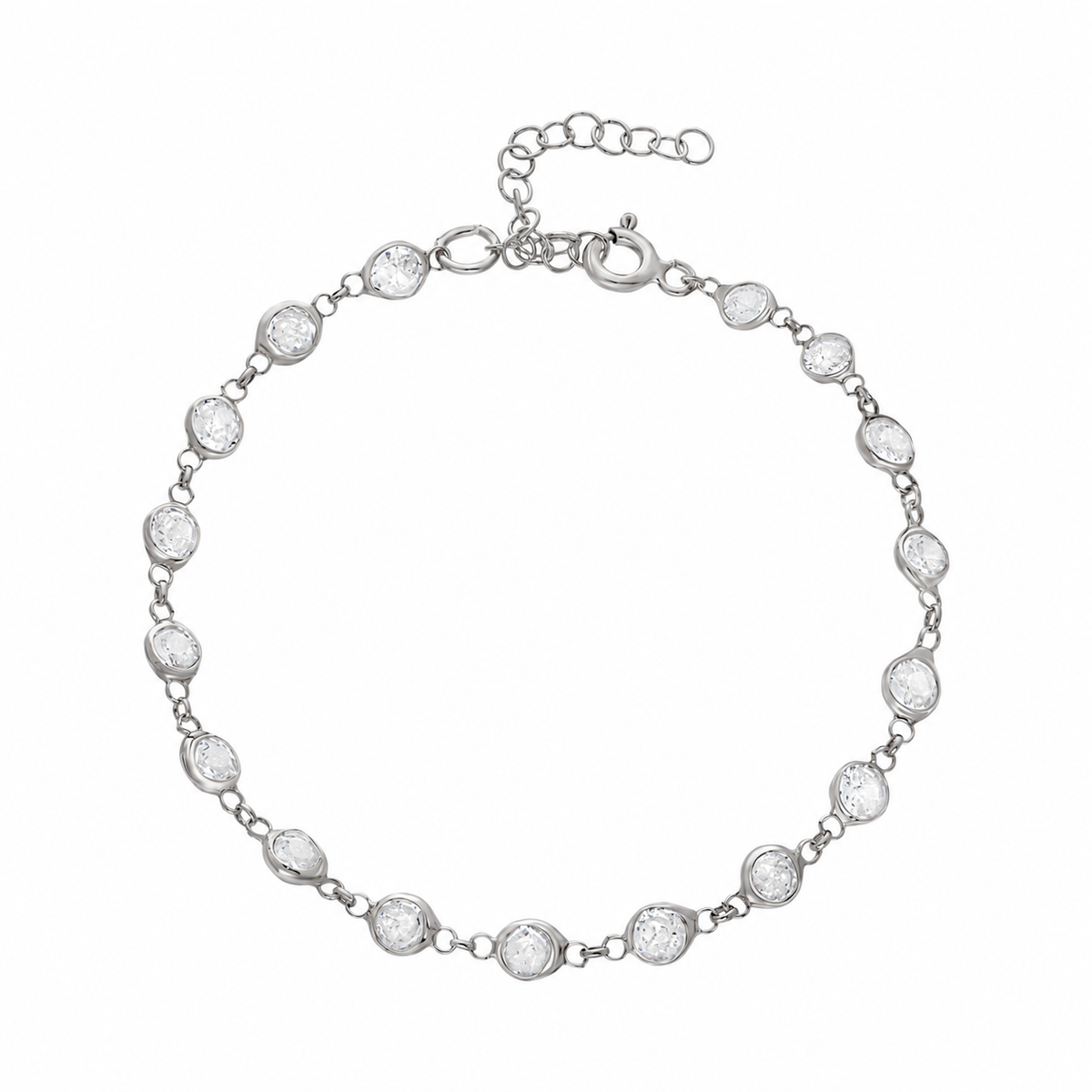 Kapama Taşlı Sıralı Bileklik | 925 Ayar Gümüş – Jeweliay Jewelry – 2 – Silver beyaz fon #RENK_silver