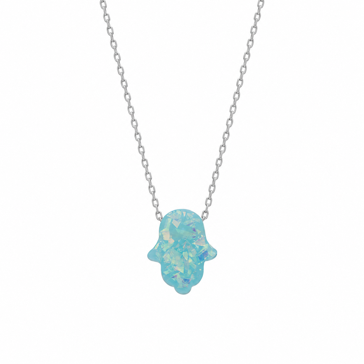 Turkuaz Fatma Ana Eli Kolye | 925 Ayar Gümüş – Jeweliay Jewelry – 2 – Silver beyaz fon #RENK_silver