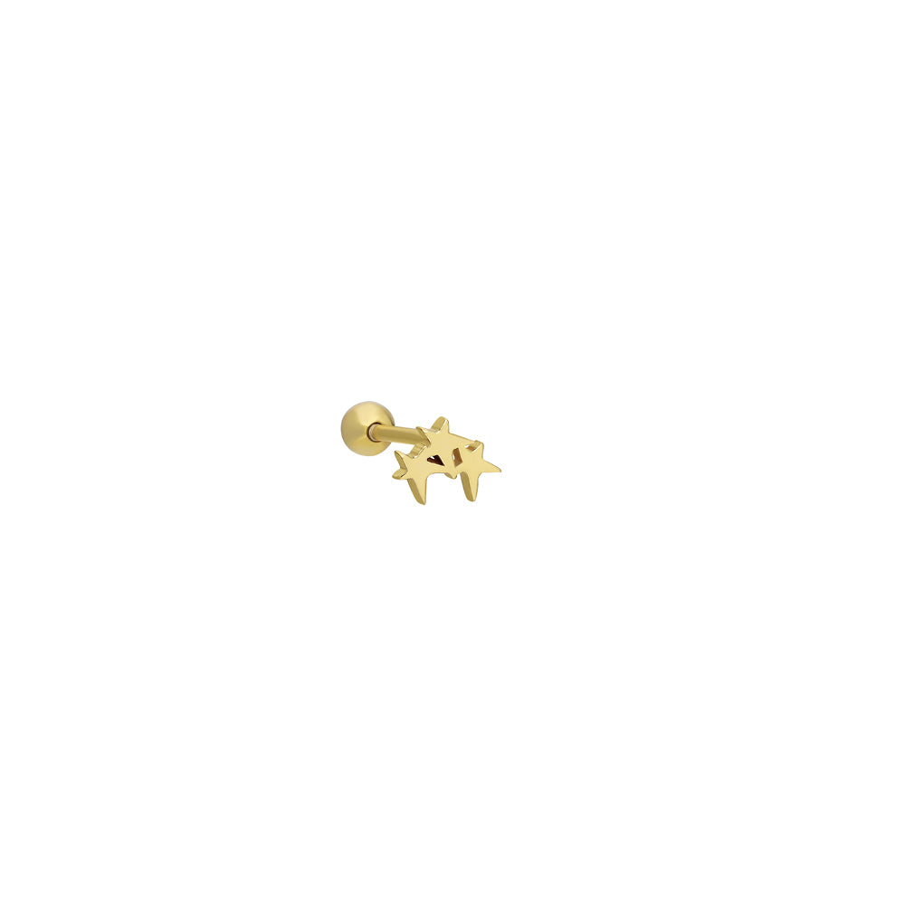 Üçlü Yıldız Piercing | 925 Ayar Gümüş – Jeweliay Jewelry – 1 – Gold beyaz fon #RENK_gold