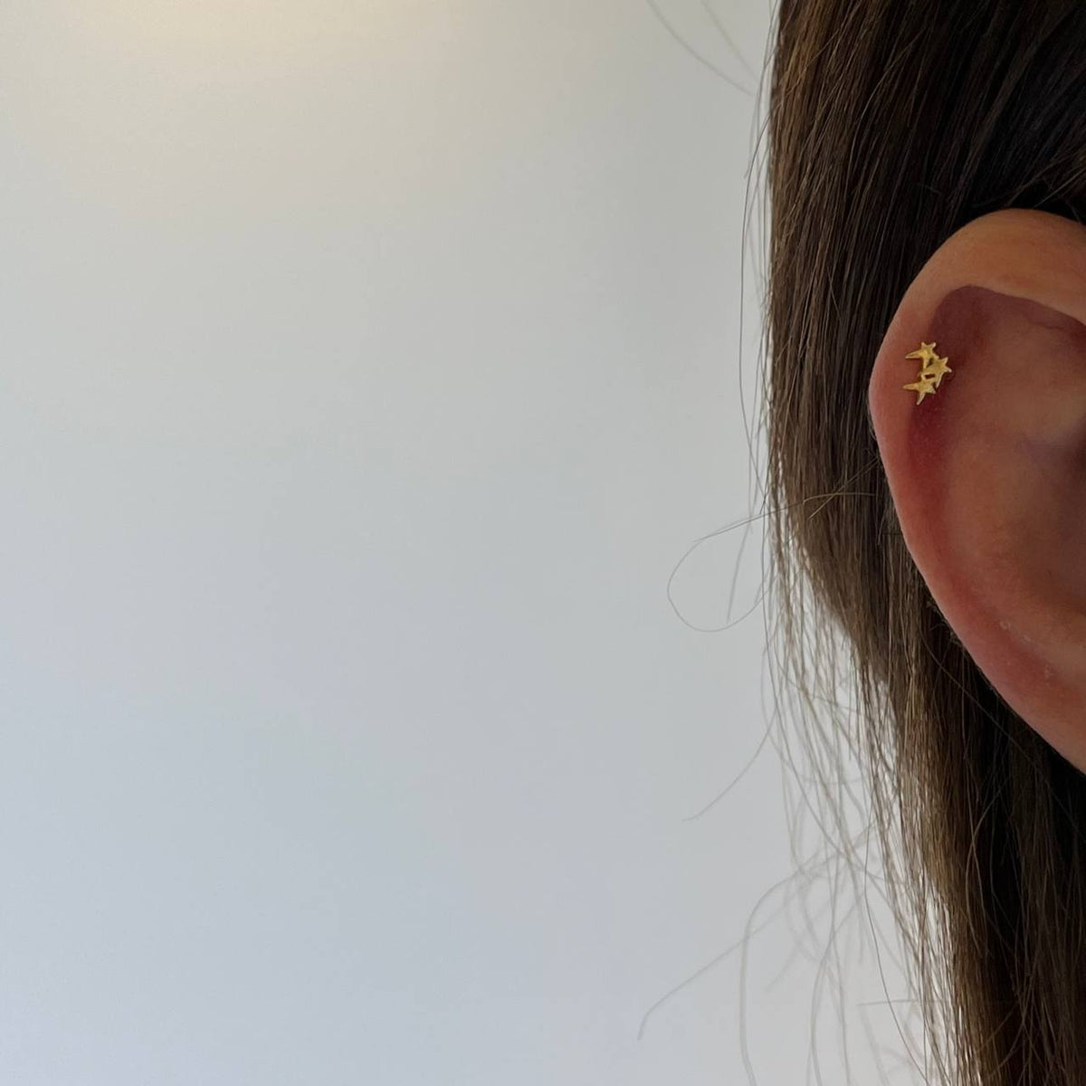 Üçlü Yıldız Piercing | 925 Ayar Gümüş – Jeweliay Jewelry – 4