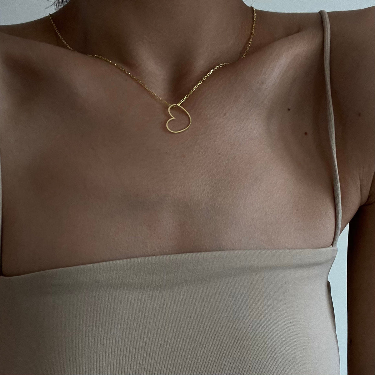 Zarif Kalp Çerçeve Kolye | 925 Ayar Gümüş – Jeweliay Jewelry – 4