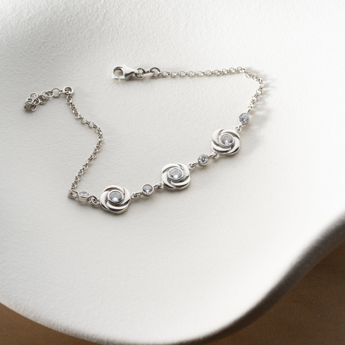 Zirkon Taşlı Asimetrik Bileklik | 925 Ayar Gümüş – Jeweliay Jewelry – 10