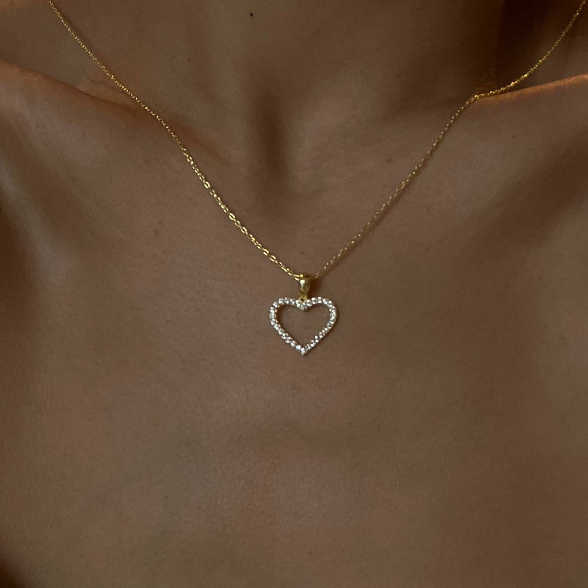 Zirkon Taşlı Kalp Kolye | 925 Ayar Gümüş – Jeweliay Jewelry – 4