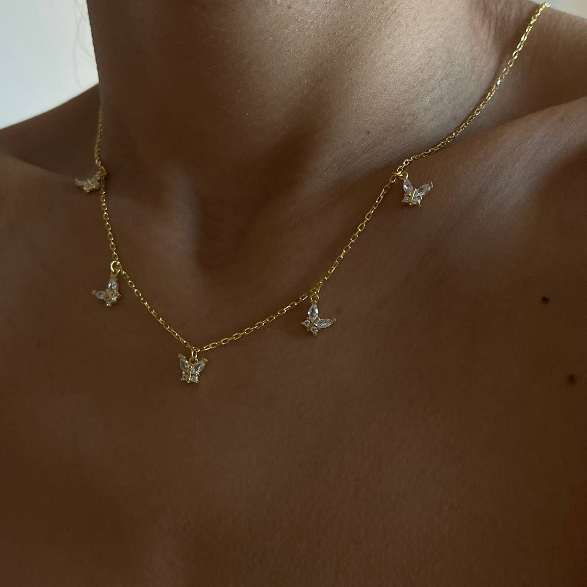 Zirkon Taşlı Kelebek Şans Kolye | 925 Ayar Gümüş – Jeweliay Jewelry – 4