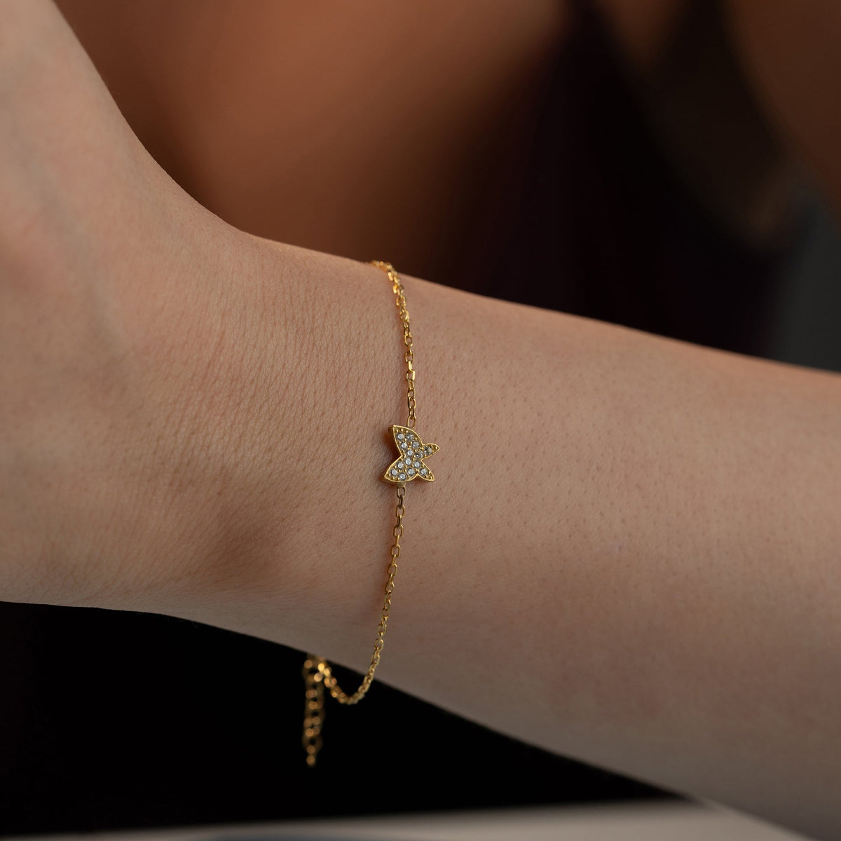 Zirkon Taşlı Minimal Kelebek Bileklik | 925 Ayar Gümüş – Jeweliay Jewelry – 11