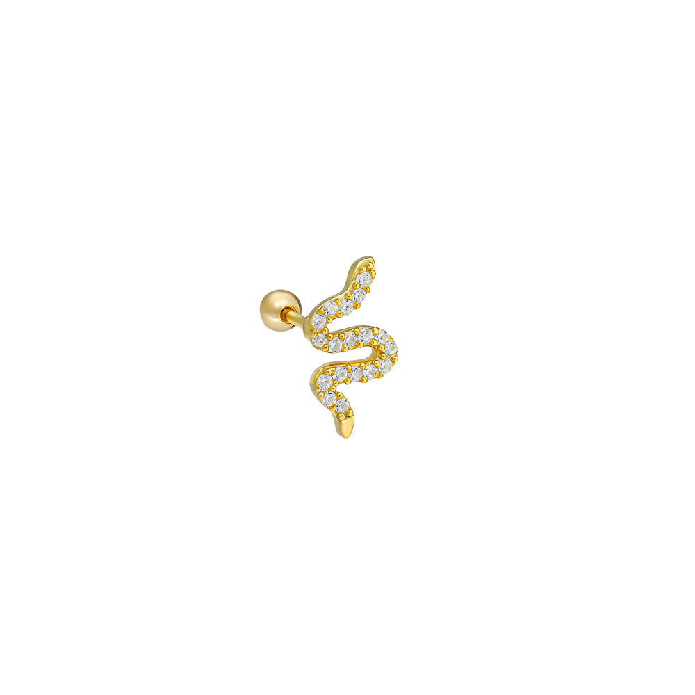 Zirkon Taşlı Yılan Piercing | 925 Ayar Gümüş – Jeweliay Jewelry – 1 – Gold beyaz fon #RENK_gold